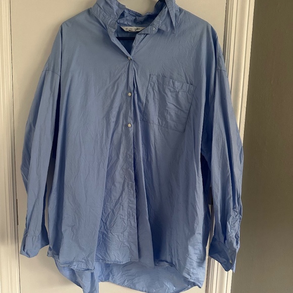 OldNavy The boyfriend shirt, light blue color, size XL, button up, long sleeve - Picture 1 of 6